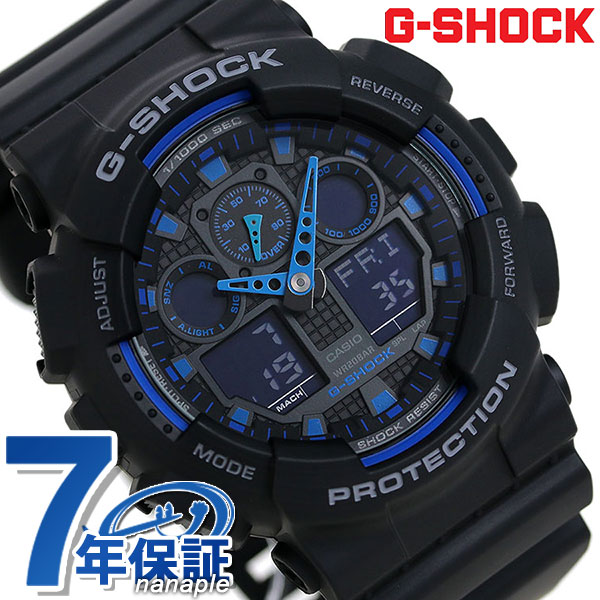 gショック ジーショック G-SHOCK GA-100-1A2DR Newコンビネーションモデル ブラック 黒 ブルー CASIO カシオ 腕時計 メンズ ブランド おしゃれ 防水 軽い プレゼント 男性 実用的