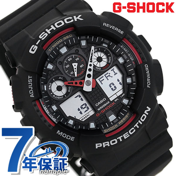 gショック ジーショック G-SHOCK GA-100-1A4DR Newコンビネーションモデル ブラック 黒 レッド CASIO カシオ 腕時計 メンズ ブランド おしゃれ 防水 軽い プレゼント 男性 実用的