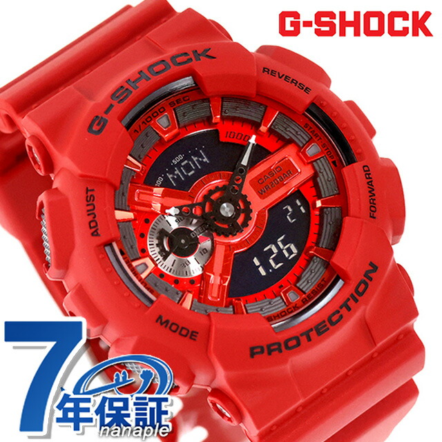 gショック ジーショック G-SHOCK アナログデジタル 110シリーズ クォーツ 電池式 GA-110RRB-4A メンズ 腕時計 ブランド カシオ casio アナデジ レッド 赤 おしゃれ 防水 軽い プレゼント 男性 実用的