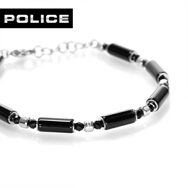 ポリス ブレスレット メンズ ブランド POLICE GB0037301 ブラック シルバー アクセサリー