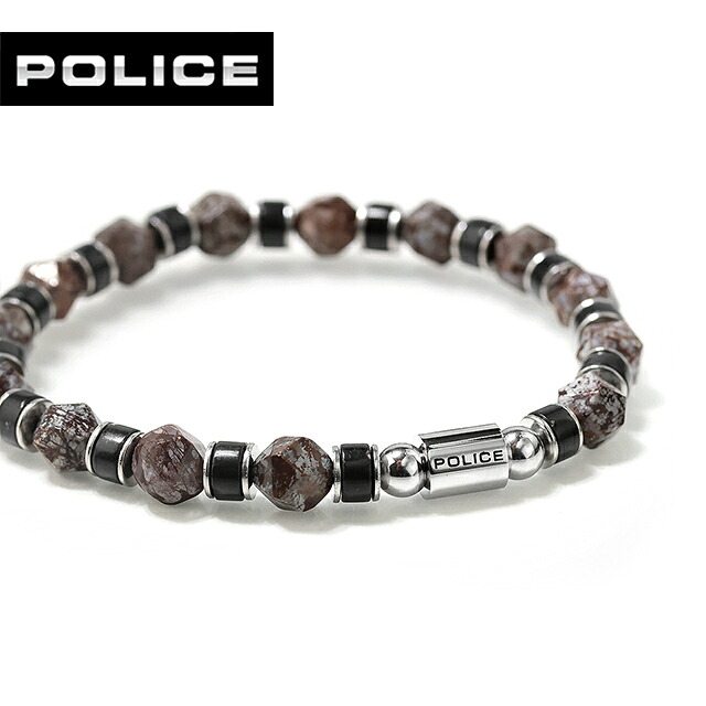 ポリス ブレスレット メンズ ブランド POLICE ロックコア ストーン GB0083601 ブラウン ブラック アクセサリー 腕輪 ジュエリー ブランド 高級 おしゃれ プレゼント 男性 実用的 かっこいい