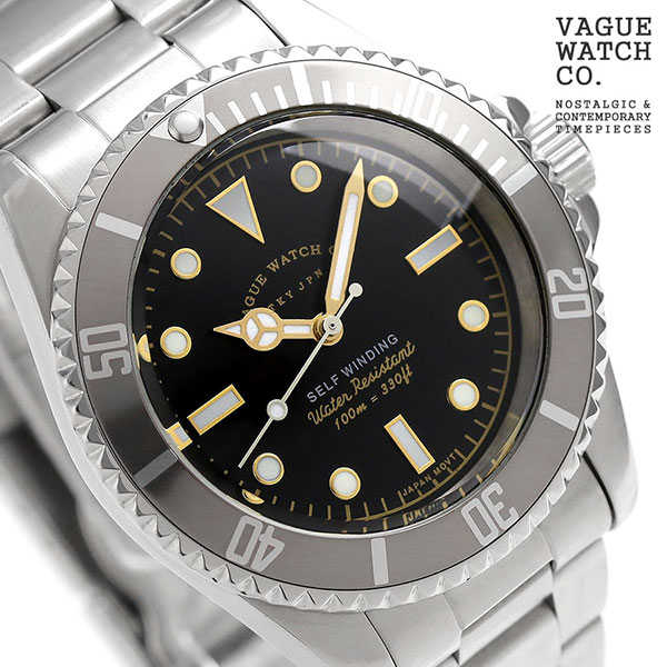 ヴァーグウォッチ グレー フェイド 40mm 自動巻き 腕時計 GF-L-001 VAGUE WATCH Co. 時計 ブランド おしゃれ 防水 プレゼント 男性 実用的