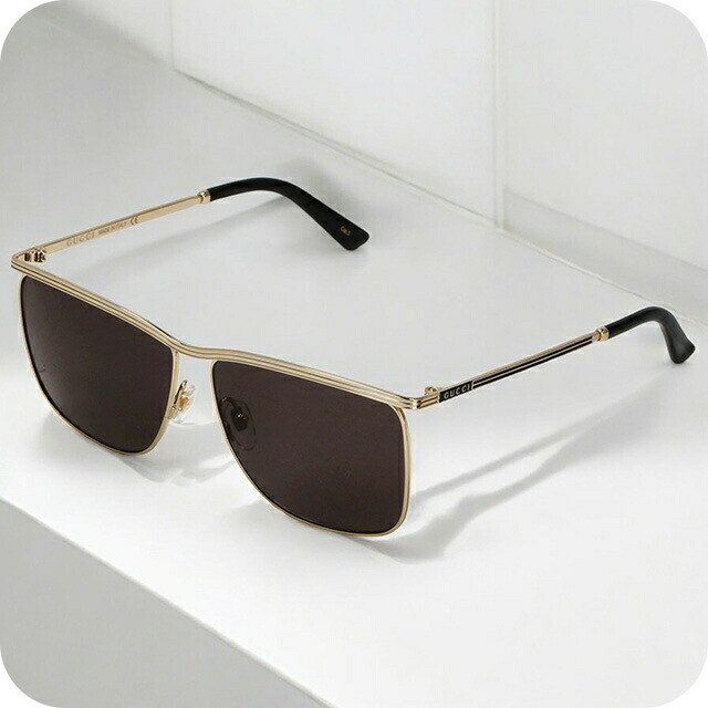 グッチ サングラス メンズ ブランド GUCCI GG0821S ゴールド／グレー