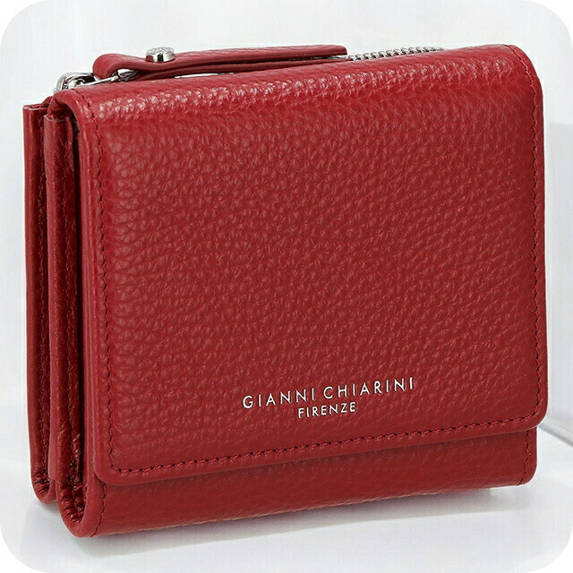 ジャンニキアリーニ 三つ折り財布 レディース ブランド GIANNI CHIARINI PF 5080 GRN レッド ウォレット 高級 おしゃれ プレゼント 実用的