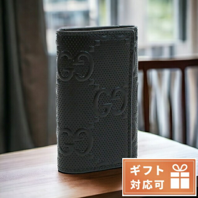 グッチ キーホルダー 6連キーケース メンズ GUCCI GGエンボスレザー イタリア 625565 ブラック 小物 バッグチャーム ブランド 高級 おしゃれ プレゼント 実用的