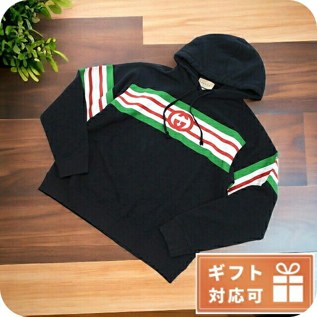 グッチ パーカー メンズ GUCCI コットン100% イタリア 646953 ブラック ファッション 選べるモデル プレゼント 実用的