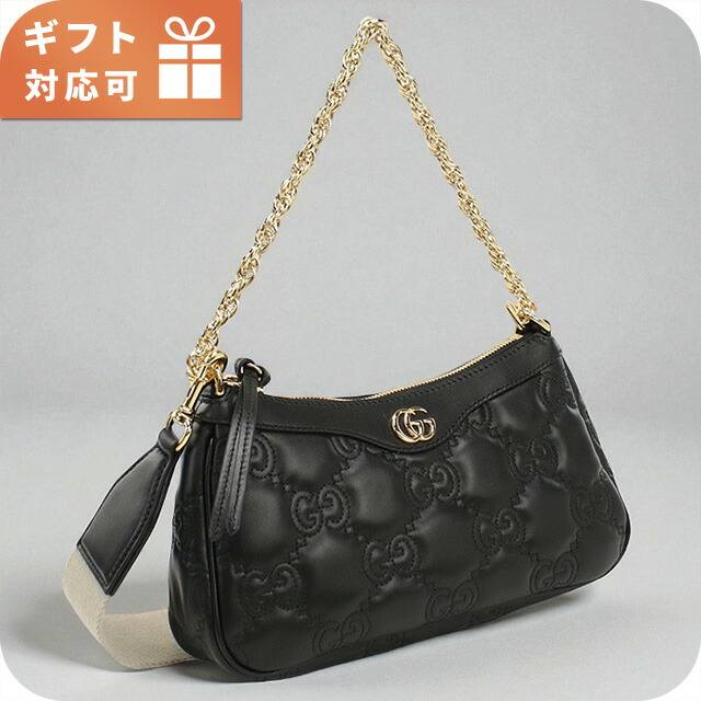 グッチ 斜め掛け ショルダーバッグ レディース ブランド GUCCI GG MATELASSE 735049 ブラック バッグ