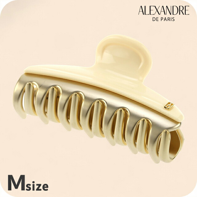 アレクサンドル ドゥ パリ ヘアクリップ レディース ブランド ALEXANDRE DE PARIS ヴァンドームMクリップ ICCM-15571-02-I1 IVOIRE ヘアアクセサリー