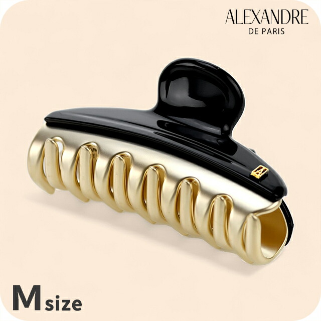 アレクサンドル ドゥ パリ ヘアクリップ レディース ブランド ALEXANDRE DE PARIS ヴァンドームMクリップ ICCM-15571-02-N3 NOIR ヘアアクセサリー