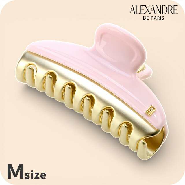 アレクサンドル ドゥ パリ ヘアクリップ レディース ブランド ALEXANDRE DE PARIS ヴァンドームMクリップ ICCM-15571-02-Q10 ROSE GLOSSY ヘアアクセサリー