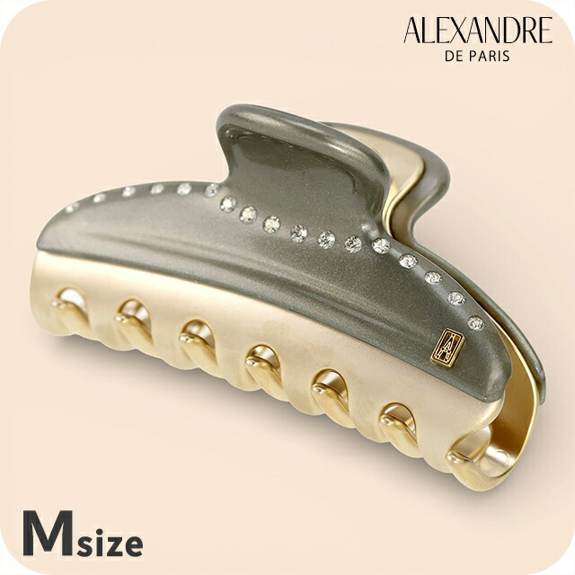 アレクサンドル ドゥ パリ ヘアクリップ レディース ブランド ALEXANDRE DE PARIS ヴァンドームMクリップ スワロフスキー ICCM-15571-03-G5 GRIS PAILLETE ヘアアクセサリー