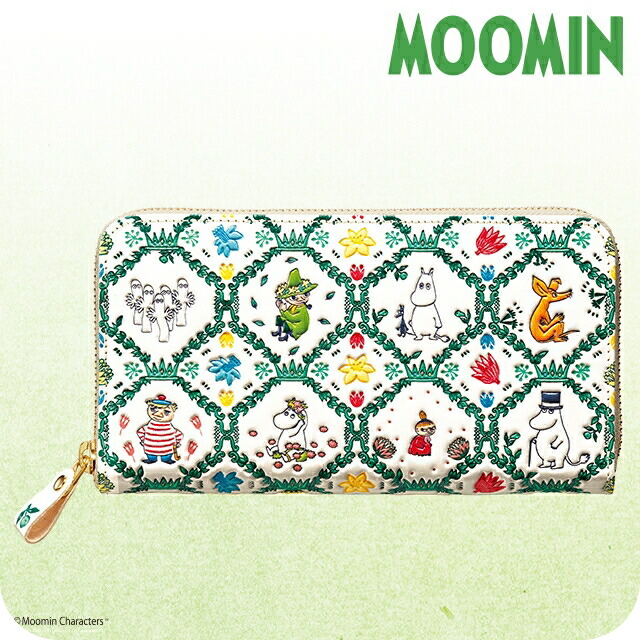 ムーミン 財布 レディース 長財布 革 レザー 小銭入れあり ムーミン谷の仲間たち 浅草文庫(R) 牛革製長財布 日本製 50696 マルチカラー ウォレット ブランド 高級 おしゃれ プレゼント 実用的