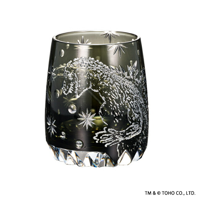 ゴジラ 70周年記念 江戸切子グラス タンブラー ブランド 桐箱入り コップ 51484 ブラック 小物