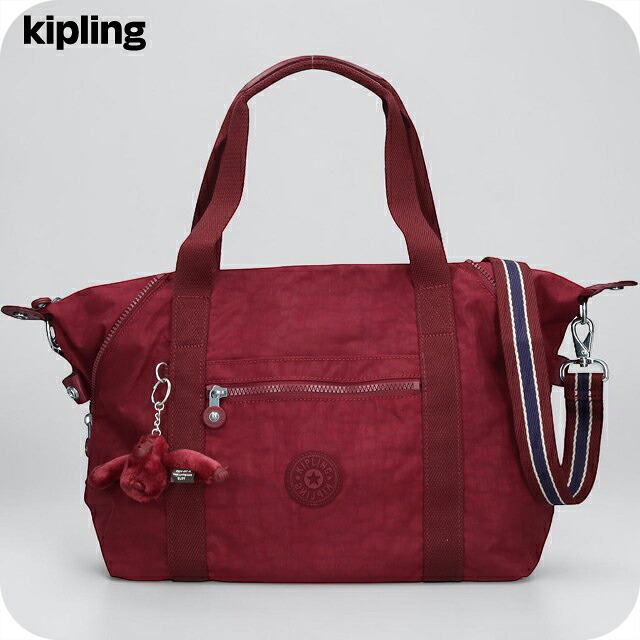 キプリング ボストンバッグ レディース ブランド Kipling アート 2WAY K10619-5FW Lounge Wine 赤 手提げ 高級 おしゃれ プレゼント 女性 実用的 かわいい