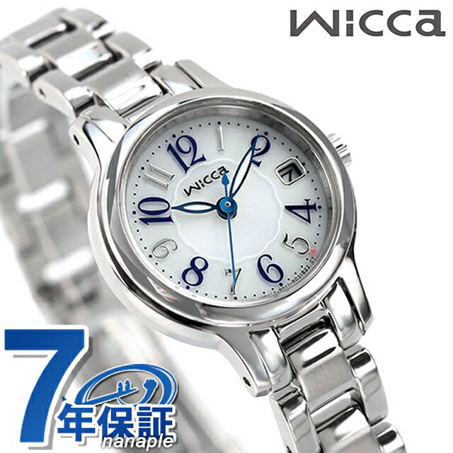 シチズン ウィッカ ソーラーテック フレッシャーズ 就活 受験 日付表示 腕時計 KH4-912-13 CITIZEN wicca シルバー ブランド おしゃれ 防水 軽い 華奢 かわいい プレゼント 女性 実用的