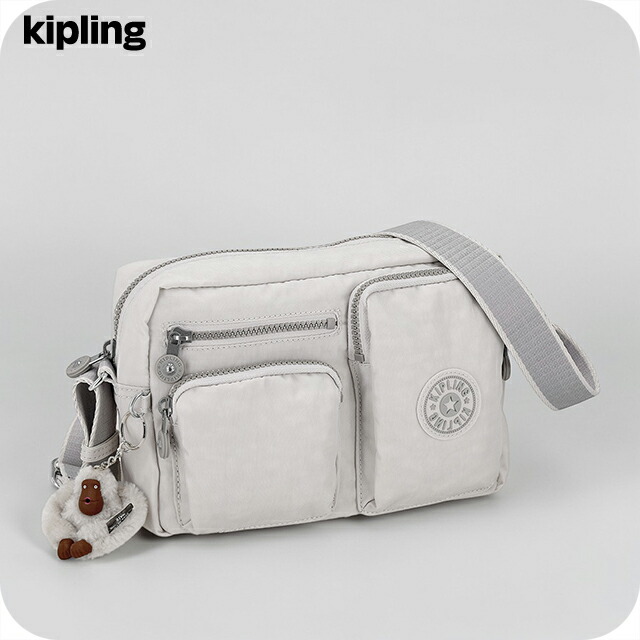 キプリング ショルダーバッグ レディース ブランド Kipling CHINA KIA9Z80NR COOL FOG ライトグレー 斜めがけ 高級 おしゃれ プレゼント 女性 実用的 かわいい