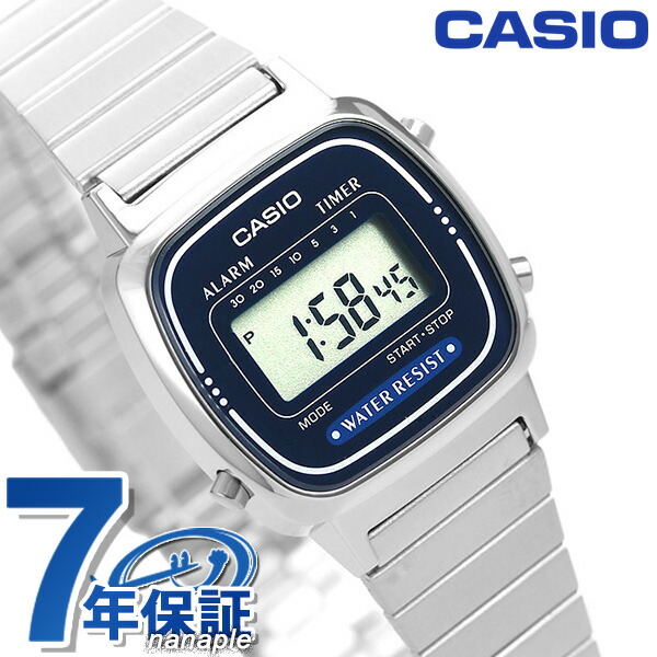 カシオ チープカシオ CASIO クォーツ 電池式 LA670WA-2 カシオコレクション スタンダード 海外モデル レディース チプカシ 腕時計 ブランド カシオ casio デジタル ネイビー おしゃれ 防水 軽い 華奢 かわいい プレゼント 女性 実用的 学生 受験生 受験用 試験用 受験対応