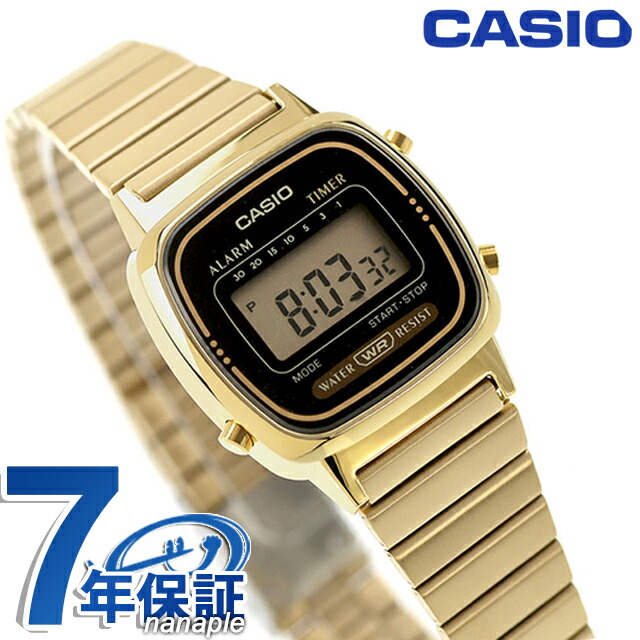 カシオ チープカシオ CASIO クォーツ 電池式 LA670WGA-1 クラシック レディース チプカシ 腕時計 ブランド カシオ casio デジタル ブラック ゴールド 黒 おしゃれ 防水 軽い 華奢 かわいい プレゼント 女性 実用的 学生 受験生 受験用 試験用 受験対応