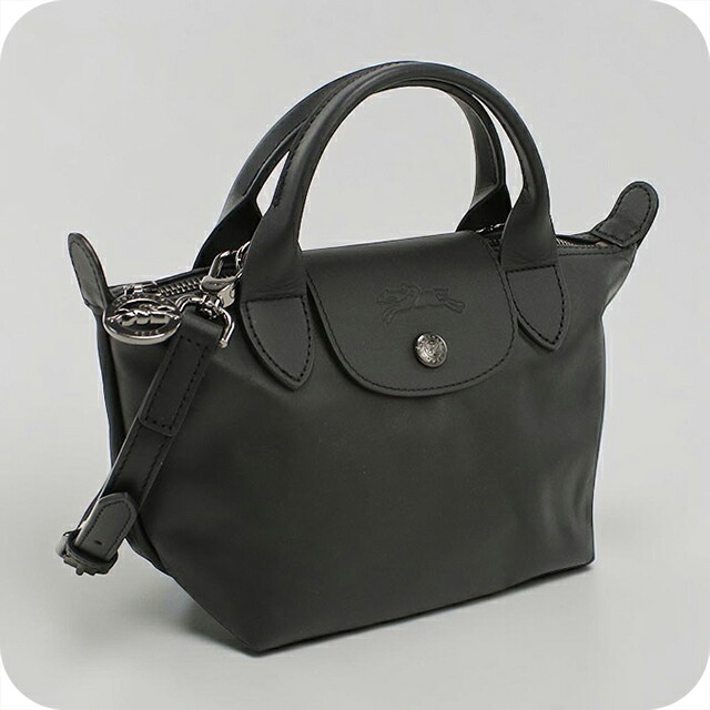 ロンシャン ハンドバッグ レディース ブランド Longchamp 2WAY レザー 1500 ブラック 軽量 小さめ 手提げ 高級 おしゃれ プレゼント 女性 実用的 かわいい