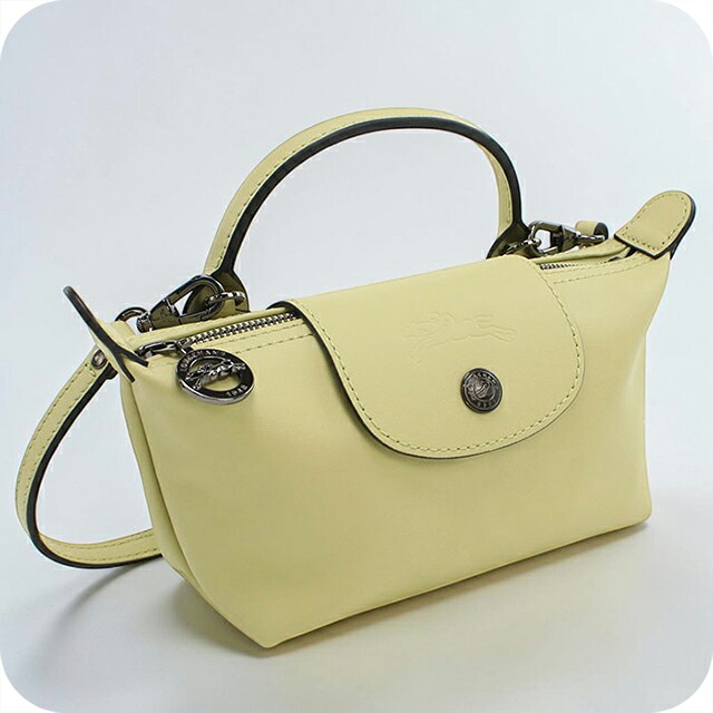 ロンシャン ハンドバッグ レディース ブランド Longchamp 2WAY レザー 34205 イエロー 軽量 小さめ 手提げ 高級 おしゃれ プレゼント 女性 実用的 かわいい