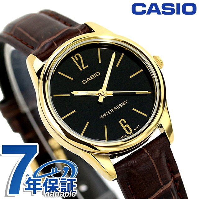 カシオ CASIO クォーツ 電池式 LTP-V005GL-1B スタンダード チプカシ 海外モデル レディース 腕時計 カシオ casio アナログ ブラック ブラウン 黒 ブランド おしゃれ 防水 小さい 軽い かわいい プレゼント 女性 実用的