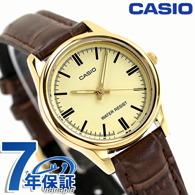 カシオ チープカシオ CASIO クォーツ 電池式 LTP-V005GL-9A スタンダード 海外モデル レディース チプカシ 腕時計 シンプル ブランド カシオ casio アナログ クリーム ブラウン おしゃれ 防水 軽い 華奢 かわいい プレゼント 女性 学生 受験用 試験用