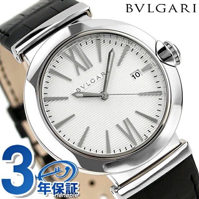 ブルガリ ルチェア 自動巻き 腕時計 メンズ BVLGARI LU40C6SLD シルバー ブラック 黒 スイス製 高級 ブランド おしゃれ 防水 プレゼント 男性 実用的
