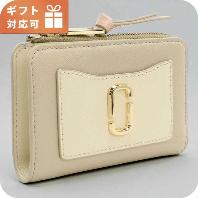 マークジェイコブス 二折財布小銭入付き レディース ブランド MARC JACOBS THE SLIM BIFOLD 2F3SMP061S07 ベージュ 財布