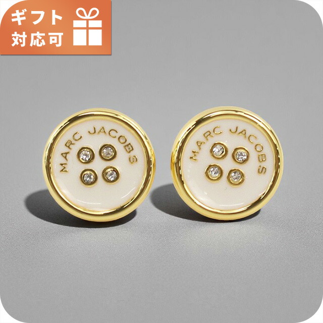 マークジェイコブス ピアス レディース ブランド MARC JACOBS BUTTON STUD EARRINGS 2R4JER001J35 ホワイト アクセサリー