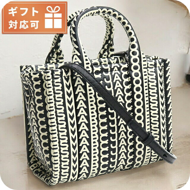 マーク・ジェイコブス トートバッグ レディース MARC JACOBS THE MICRO TOTE レザー ベトナム H052L03FA22 BLACK-WHITE ブラック ホワイト系 バッグ 軽量 手提げ ブランド 高級 おしゃれ プレゼント 女性 実用的 かわいい