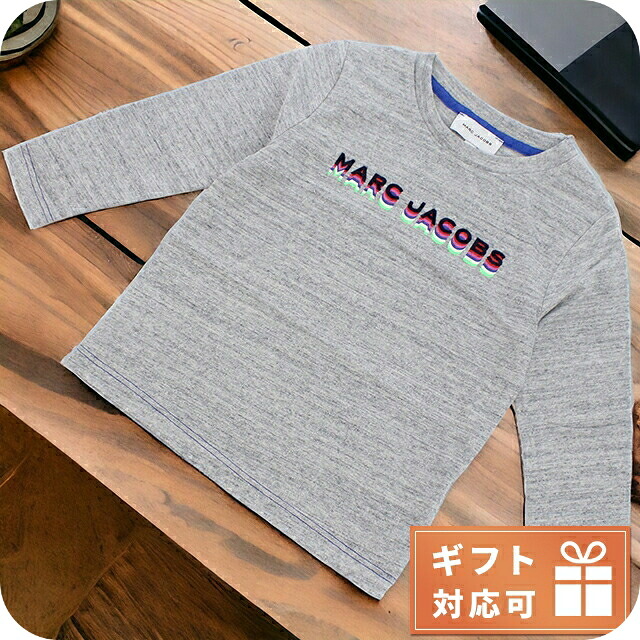 子供服 キッズ 女の子 男の子 高級 ブランド 出産祝い ギフト おしゃれ マークジェイコブス 長袖Tシャツ ベビー MARC JACOBS インド W25542 CHINE GREY グレー系 ウェア 選べるモデル