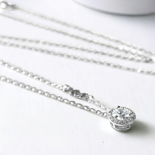 MICHAELKORS マイケルコース ネックレス レディース ブランド キュービックジルコニア シルバー925 ペンダント ジルコニア パヴェ ハロ MKC1208AN040 シルバー アクセサリー ハイブランド 記念日 誕生日プレゼント ギフト