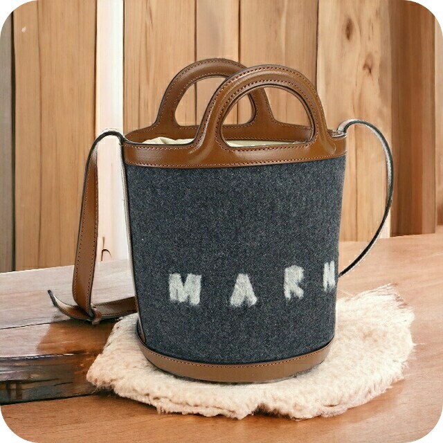 マルニ 斜め掛けショルダーバッグ レディース MARNI ウール、ナイロン イタリア SCMP0056Q4 グレー系 バッグ 斜めがけ ブランド 高級 おしゃれ プレゼント 女性 実用的 かわいい