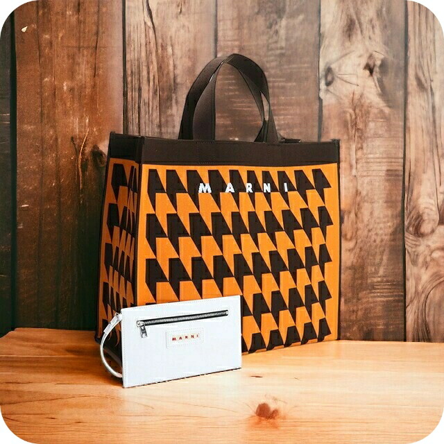 マルニ トートバッグ レディース MARNI ポリエステル イタリア SHMP0073A1 オレンジ系 ブラウン系 バッグ 軽量 手提げ ブランド 高級 おしゃれ プレゼント 女性 実用的 かわいい