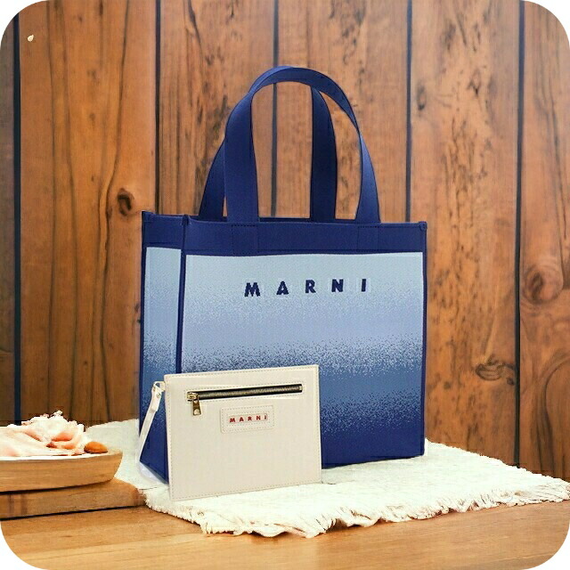マルニ トートバッグ レディース MARNI ポリエステル イタリア SHMP0076A5 ブルー系 バッグ 軽量 手提げ ブランド 高級 おしゃれ プレゼント 女性 実用的 かわいい