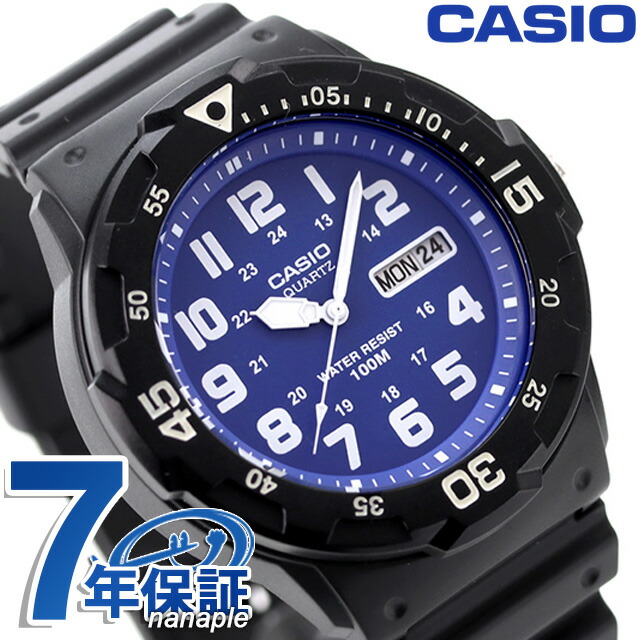 カシオ 腕時計 チープカシオ デイデイト MRW-200H-2B2VDF CASIO アウトドア ブルー ブラック チプカシ 時計 ブランド おしゃれ 防水 小さい 軽い かっこいい プレゼント 男性 実用的