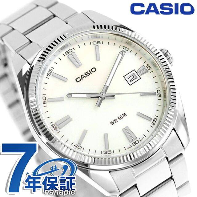 カシオ チープカシオ CASIO STANDARD クォーツ 電池式 MTP-1302DS-7AV 海外モデル メンズ チプカシ 腕時計 ブランド カシオ casio アナログ マザーオブパール 白 おしゃれ 防水 小さい 軽い かわいい プレゼント 実用的