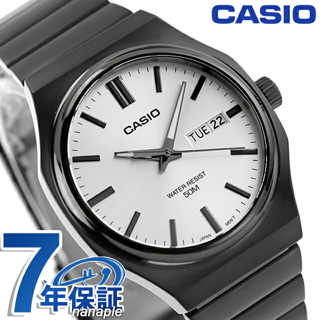 カシオ チープカシオ CASIO クォーツ 電池式 MTP-E735B-7AV スタンダード 海外モデル ユニセックス チプカシ メンズ レディース 腕時計 シンプル ブランド カシオ casio アナログ シルバー ブラック 黒 おしゃれ 防水 かわいい プレゼント 学生 受験生 受験用 試験用