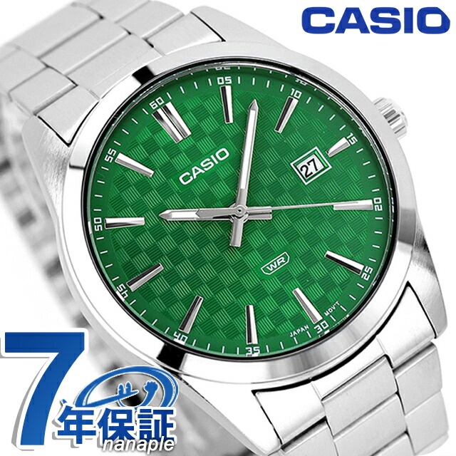 カシオ チープカシオ CASIO クォーツ 電池式 MTP-VD03D-3A1 スタンダード 海外モデル メンズ チプカシ 腕時計 シンプル ブランド カシオ casio アナログ グリーン おしゃれ 防水 小さい 軽い かわいい プレゼント 実用的 学生 受験生 受験用 試験用 受験対応