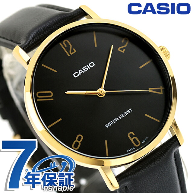 カシオ チープカシオ CASIO クォーツ 電池式 MTP-VT01GL-1B2 スタンダード 海外モデル メンズ チプカシ 腕時計 シンプル ブランド カシオ casio アナログ ブラック 黒 おしゃれ 防水 小さい 軽い かわいい プレゼント 学生 受験生 受験用 試験用