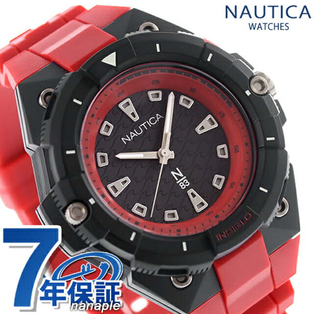 ノーティカ コロナドベイ クオーツ 腕時計 メンズ NAUTICA NAPCNS406 アナログ ブラック レッド 黒 ブランド おしゃれ 防水 プレゼント 男性 実用的