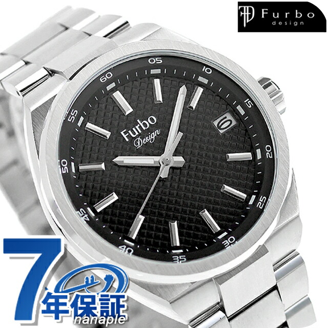 フルボ デザイン Lavora クォーツ 電池式 腕時計 ブランド メンズ Furbo Design NF07W-SSBK アナログ ブラック 黒 おしゃれ 防水 プレゼント 男性 実用的