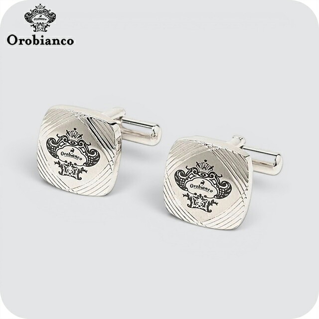 オロビアンコ カフス メンズ Orobianco ORC301 シルバー アクセサリー 袖口ボタン カフスボタン ジュエリー ブランド 高級 おしゃれ プレゼント 男性 実用的 かっこいい