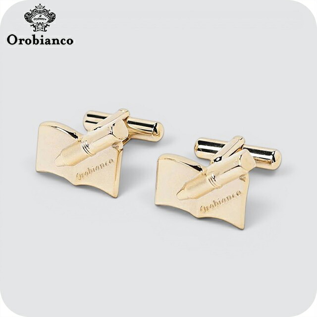 オロビアンコ カフス メンズ Orobianco ORC399B ゴールド アクセサリー 袖口ボタン カフスボタン ジュエリー ブランド 高級 おしゃれ プレゼント 男性 実用的 かっこいい