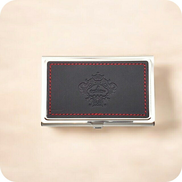 オロビアンコ カードケース メンズ レディース Orobianco カード入れ 名刺入れ パスケース コンパクト ステンレス、牛革 ORCA-001 BK ブラック 小物 定期入れ 高級 おしゃれ プレゼント 実用的