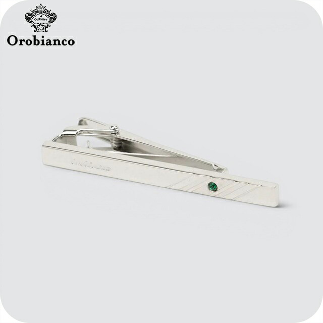 オロビアンコ ネクタイピン メンズ Orobianco ORT587A-05 シルバー グリーン アクセサリー タイバー タイピン ジュエリー ブランド 高級 おしゃれ プレゼント 男性 実用的 かっこいい