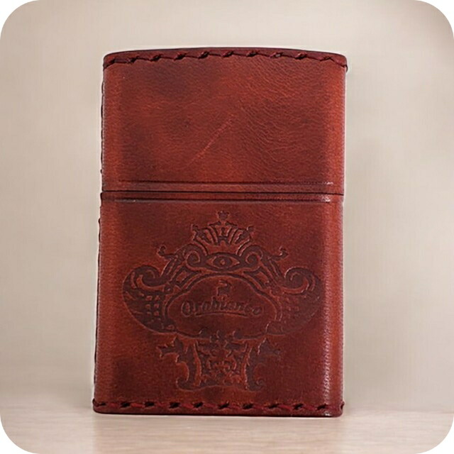 オロビアンコ ライター メンズ レディース ブランド Orobianco 真鍮、牛革 ZIPPO 革巻き ORZ-001 RD レッド 小物