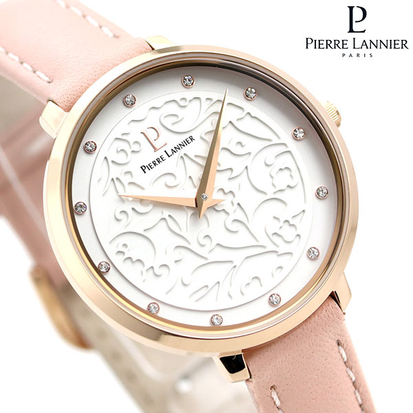 ピエールラニエ エオリア 33mm フランス製 レディース 腕時計 P039L905 Pierre Lannier シルバー ピンク ブランド おしゃれ 防水 かわいい プレゼント 女性 実用的