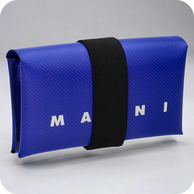 マルニ 三つ折り財布 メンズ レディース ブランド MARNI PFMI0007U2-P5769 ブルー ウォレット 高級 おしゃれ プレゼント 実用的