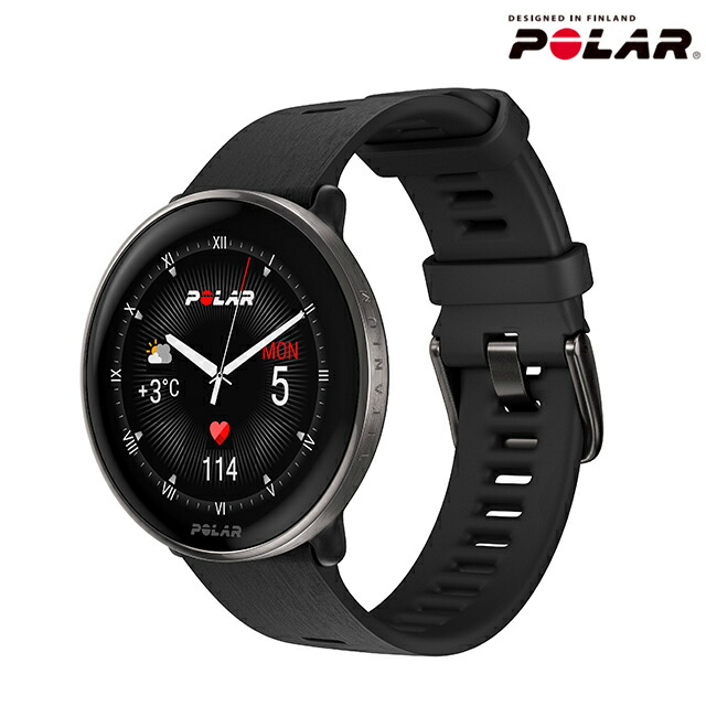 ポラール IGNITE 3 Titan S-L 充電式クオーツ スマートウォッチ メンズ レディース Bluetooth POLAR 900110027 デジタル オールブラック 黒 記念品 プレゼント ギフト